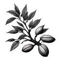 almond tree growing tattoo design idea