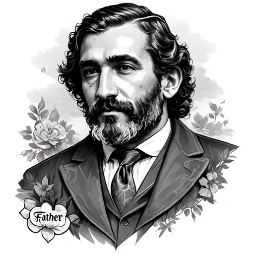 Father Memorial tattoo design idea