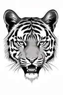 Tiger face tattoo design idea