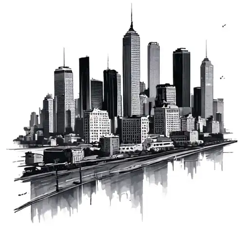 Atlanta Skyline tattoo design idea
