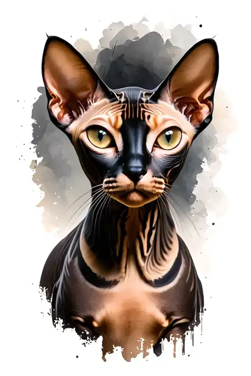 sphinx cat tattoo design idea