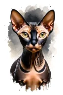 sphinx cat tattoo design idea