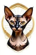 sphinx cat tattoo design idea