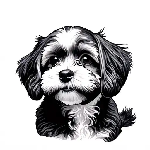 Cockapoo tattoo design idea