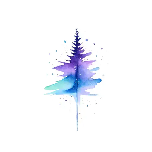 northern lights  tattoo design idea
