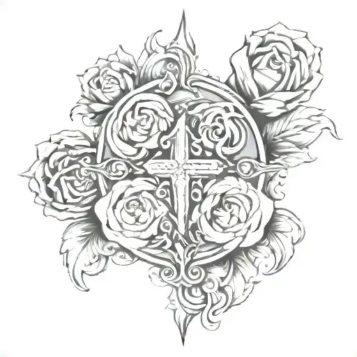 God bless you tattoo design idea