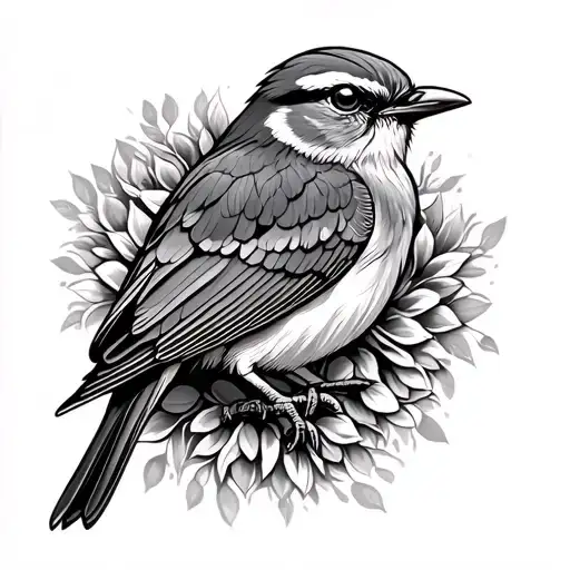 Lark Bird tattoo design idea