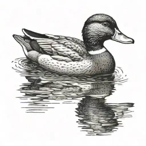 mallard duck tattoo design idea
