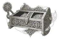 Here is a detailed prompt to design an epic Viking chest tattoo: > A Viking style tattoo design tattoo design idea