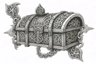 Here is a detailed prompt to design an epic Viking chest tattoo: > A Viking style tattoo design tattoo design idea
