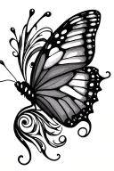 elegant semicolon butterfly tattoo design idea