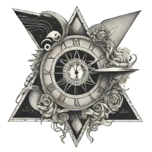Pink Floyd time running feminine tattoo design idea