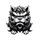 Japanese Foo Dog tattoo design idea