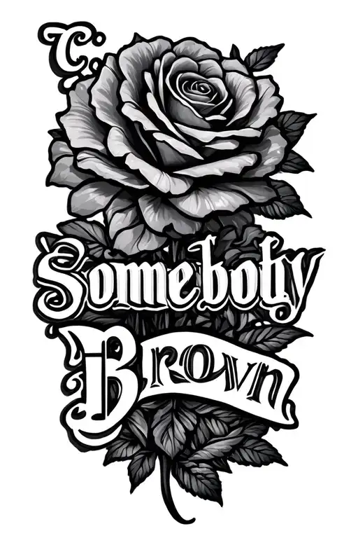 "CT.Brown" remembrance of somebody that passed away tattoo design idea