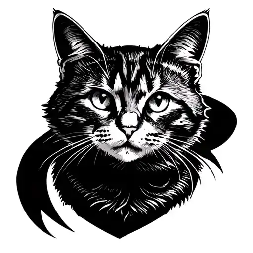 Cowboy Cat tattoo design idea