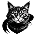 Cowboy Cat tattoo design idea