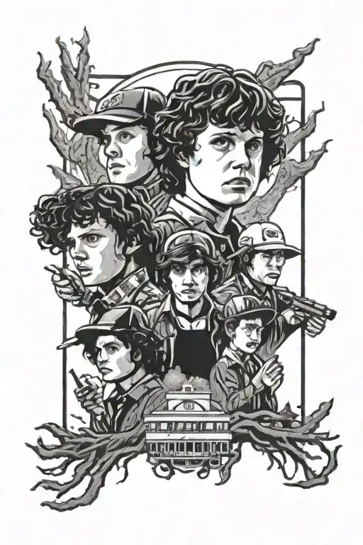 stranger things tattoo design idea