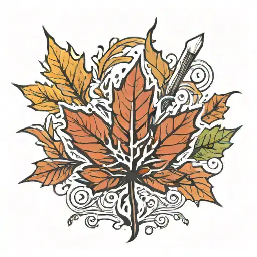 P.O.I.N.M.C MAPLE LEAF tattoo design idea