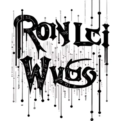 "Ron Lei Wes" morse code shaped like tattoo design idea