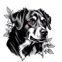 Memorial Dog tattoo design idea