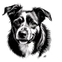 Memorial Dog tattoo design idea