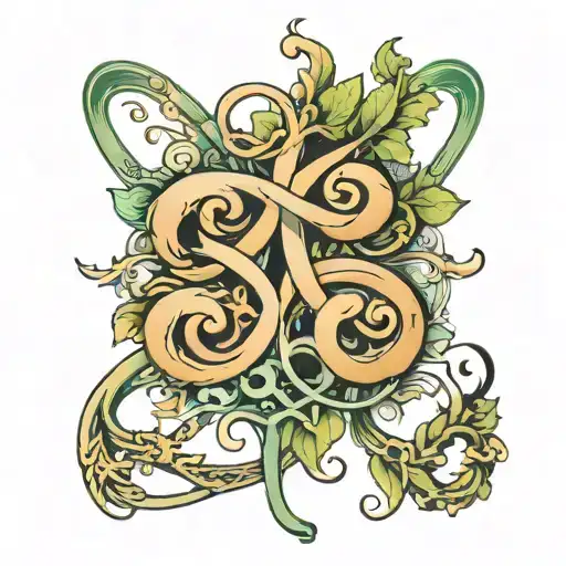 "Make me a tattoo in cursive letters of the name Aleksandar with some additions like the infinity symbol or a four-leaf  tattoo design idea