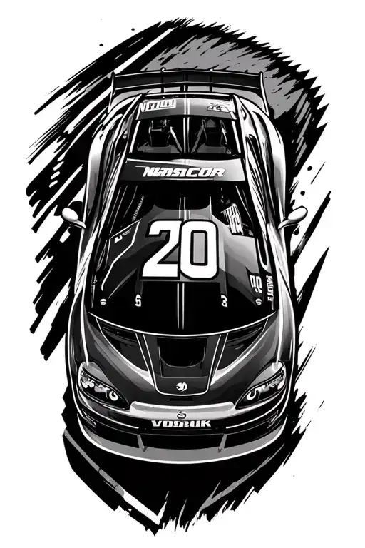 nascar driving tattoo design idea