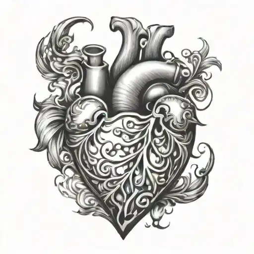 heart with 30.08.2k tattoo design idea