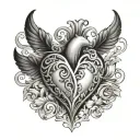heart with 30.08.2k tattoo design idea
