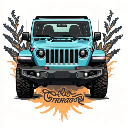 Jeep Wrangler tattoo design idea