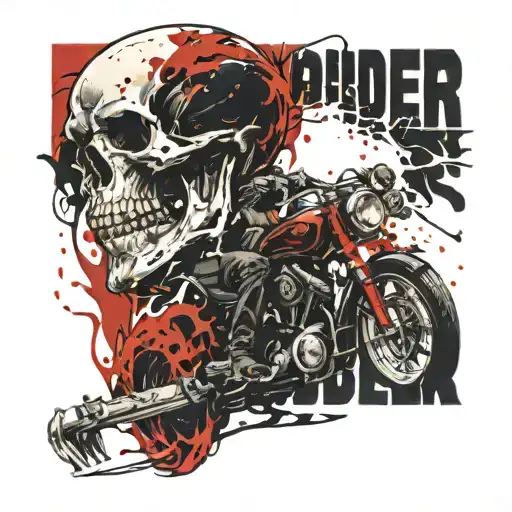 ghost rider skull tattoo design idea