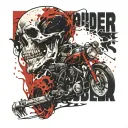 ghost rider skull tattoo design idea