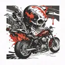 ghost rider skull tattoo design idea