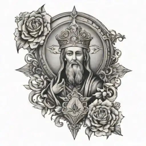 Design a tattoo showcasing the beauty and symbolism of Orthodox religious icons tattoo design idea