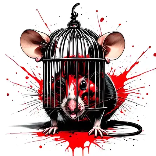 despite all my rage I'm still just a rat in a cage tattoo design idea