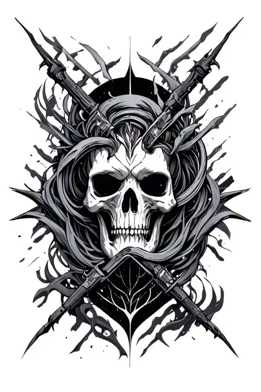 cyber sigilism tattoo design idea