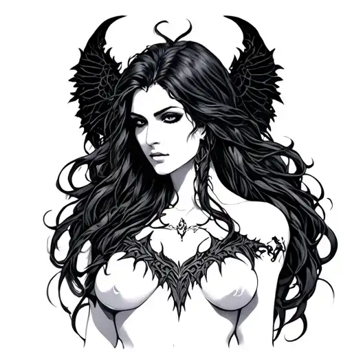 morrigan goddess tattoo design idea