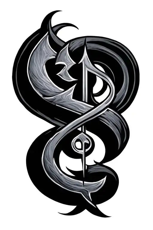 Tiwaz runes engraved tattoo design idea