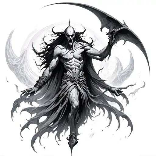 hades underworld souls tattoo design idea