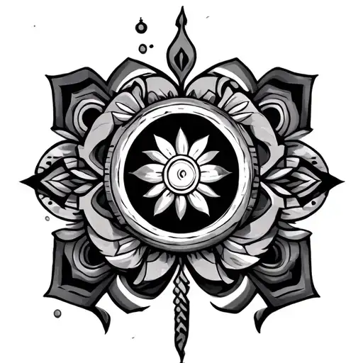 ancient nomadic style design tattoo design idea