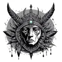 ancient nomadic style design tattoo design idea