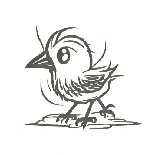 baby chick wearing tattoo design idea