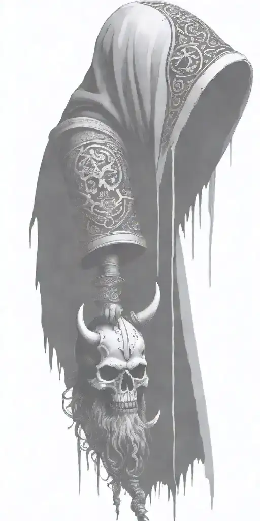 with vikings symbols tattoo design idea