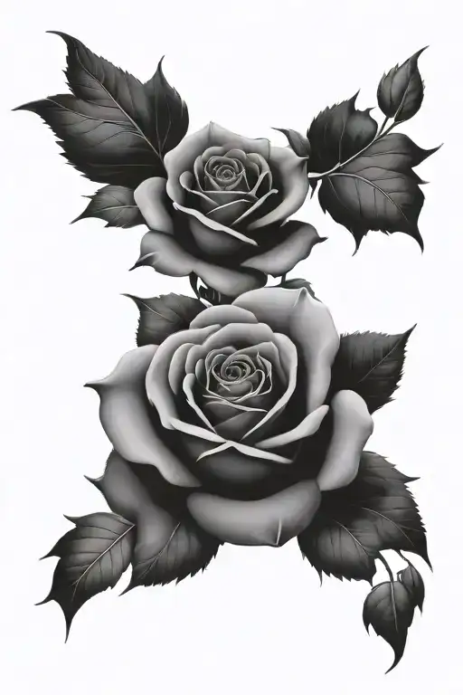 - Style: Realistic black and gray, full cuff. - Elements: Rose, crown, American sports car tattoo design idea