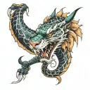 dragon, tiger head tattoo design idea