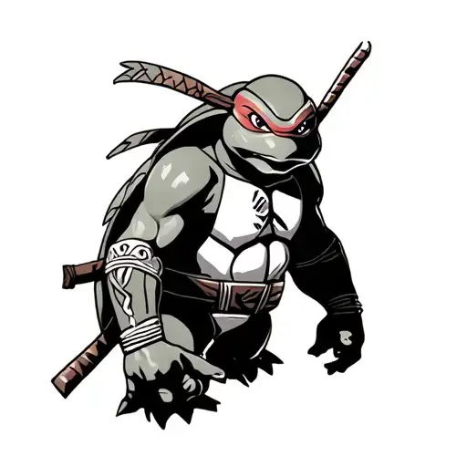First Nations teenage mutant ninja turtle tattoo design idea