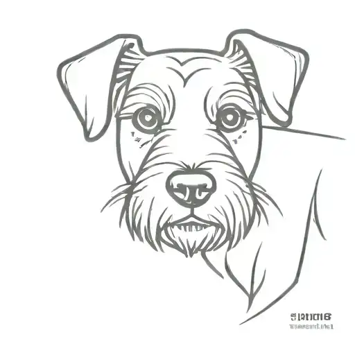 mini schnauzer white tattoo design idea