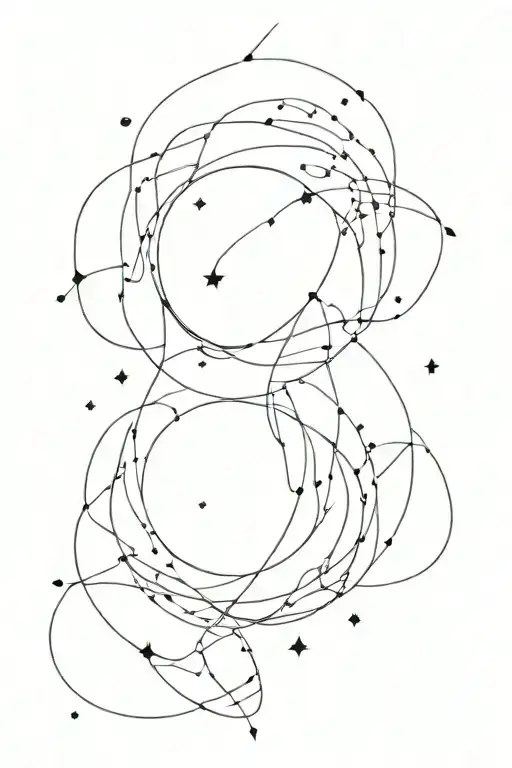 astral line design tattoo design idea