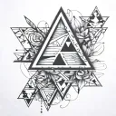 avicii triangles tattoo design idea