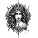goddess Nemesis tattoo design idea